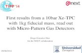 First results from a 10bar Xe-TPC with 1kg fiducial mass, read ...First results from a 10bar Xe-TPC with 1kg fiducial mass, read out with Micro-Pattern Gas Detectors Diego Gonzalez