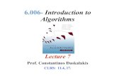 6.006- Introduction to Algorithms · 6.006- Introduction to Algorithms Lecture 7 Prof. Constantinos Daskalakis CLRS: 11.4, 17. So Far • Hash table as dictionary Insert/Search/Delete