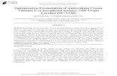 Optimization Formulation of Antioxidant Cream Vitamin E (α