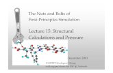 Lecture 15: Structural Calculations and Pressure