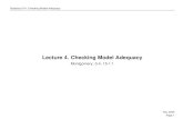Lecture 4. Checking Model Adequacy - Purdue University