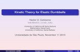 Kinetic Theory for Elastic Dumbbells