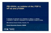 PBI-05204, an inhibitor of Akt, FGF-2, NF-κb and p70S6K