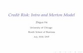 Credit Risk: Intro and Merton Model