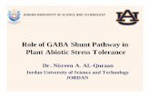 Role of GABA Shunt Pathway in Plant Abiotic Stress Tolerance