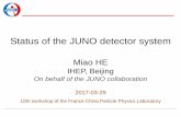 Status of the JUNO detector system - IHEP