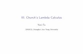III. Church's Lambda Calculus