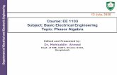 Course: EE 1103 Subject: Basic Electrical Engineering ...