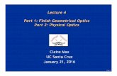 Lecture 4 Part 1: Finish Geometrical Optics Part 2 ...