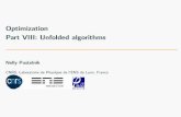 Optimization Part VIII: Unfolded algorithms