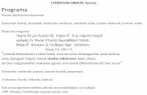 LITERATURA GREKOA: Sarrera Programa