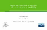 Search for dark boson in the decay B+ K+ (+ -) at LHCb