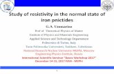 Study of resistivity in the normal state of iron pnictides