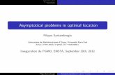 Asymptotical problems in optimal location