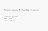 Randomness and Definability Hierarchies