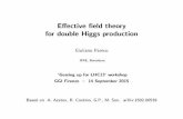 Effective field theory for double Higgs production