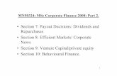 •Section 7: Payout Decisions: Dividends and Repurchases ...