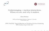 Understanging –nucleus interactions. Where we are, and why ...