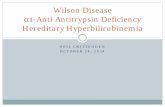 α1-Anti Antitrypsin Deficiency Hereditary Hyperbilirubinemia