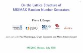 On the Lattice Structure of MIXMAX Random Number Generators