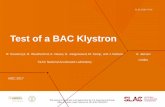 Test of a BAC Klystron - slac.stanford.edu