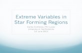 Extreme Variables in Star Forming Regions