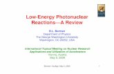 Low-Energy Photonuclear Reactions—A Review