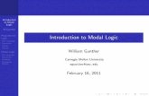 Introduction to Modal Logic - CMU