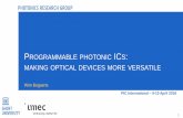 PROGRAMMABLE PHOTONIC IC MAKING OPTICAL DEVICES …