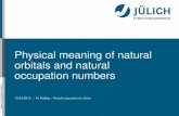 Physical meaning of natural orbitals and natural ...