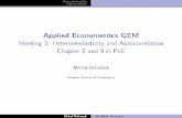Applied Econometrics QEM Meeting 3: Heteroskedasticity and ...