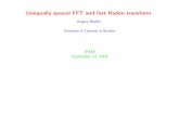 Unequally spaced FFT and fast Radon transform