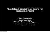 The status of constraints on cosmic ray propagation models