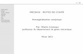 Motivation MEC6418 - NOTES DE COURS Homogénéisation