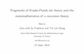 Fragments of Kripke-Platek set theory and the ...
