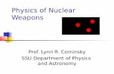 Physics of Nuclear Weapons