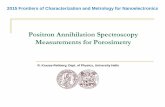Positron Annihilation Spectroscopy Measurements for ...