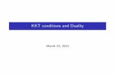 KKT conditions and Duality