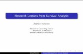 Research Lessons from Survival Analysis