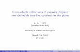 Uncountable collections of pairwise disjoint non-chainable ...