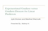 Exponentiated Gradient versus Gradient Descent for Linear