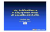 Using the BRAMS beacon for studying meteor induced VLF ...
