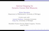 Optimal Stopping for Dynamic Convex Risk Measures