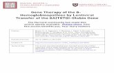 Gene Therapy of the β- Hemoglobinopathies by Lentiviral