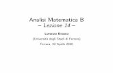 Analisi Matematica B Lezione 14 - Unife