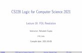 CS228 Logic for Computer Science 2021 Lecture 19: FOL ...