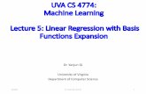 UVA CS 4774: Machine Learning Lecture 5: Linear Regression