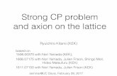 Strong CP problem and axion on the lattice