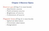 Chapter 2 Electron Optics Electron gun (Chap 5 in text ...