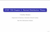 STAT 730 Chapter 3: Normal Distribution Theory